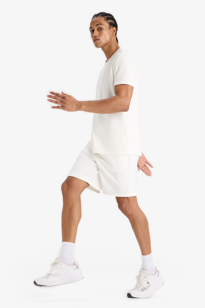 HOMME Écru Short de sport en modal Coupe standard de DeFactoFit
