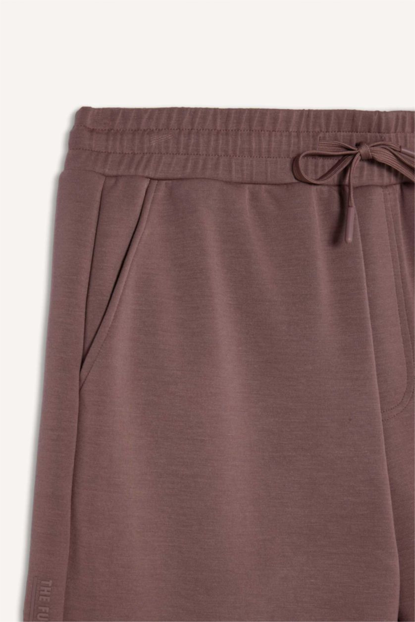 MAN Light Brown Standard Fit modal Printed Short Leg Shorts