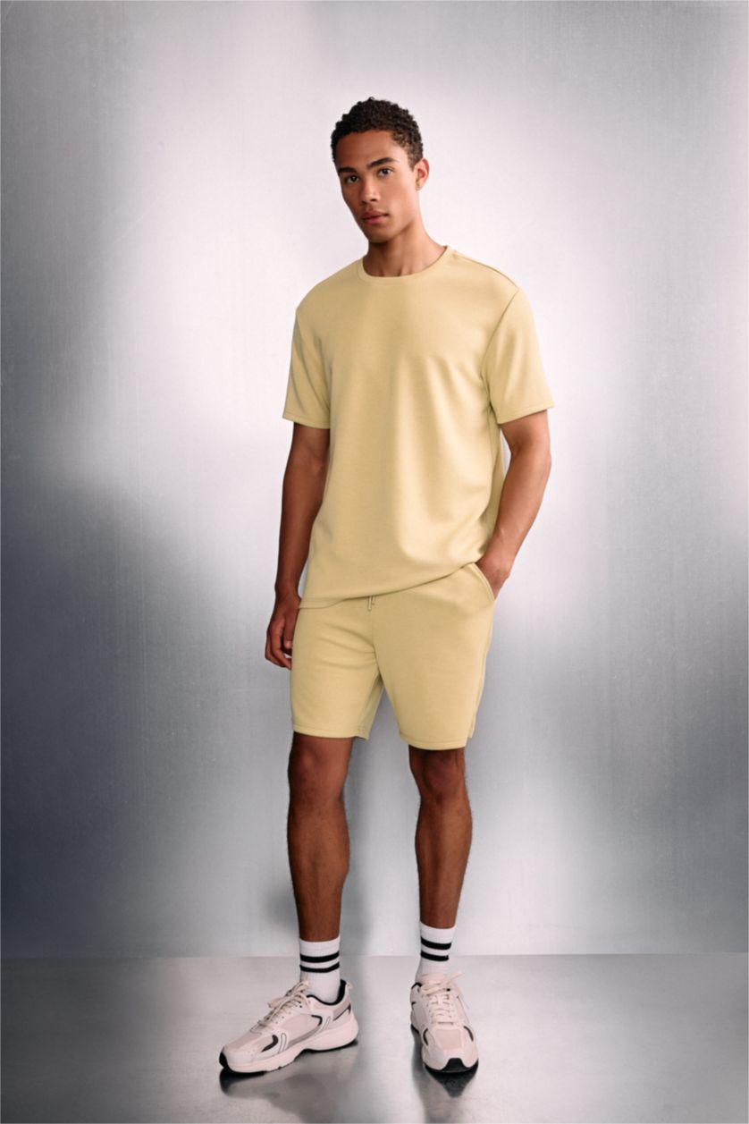 Men Light Green Standard Fit modal Printed Short Leg Shorts
