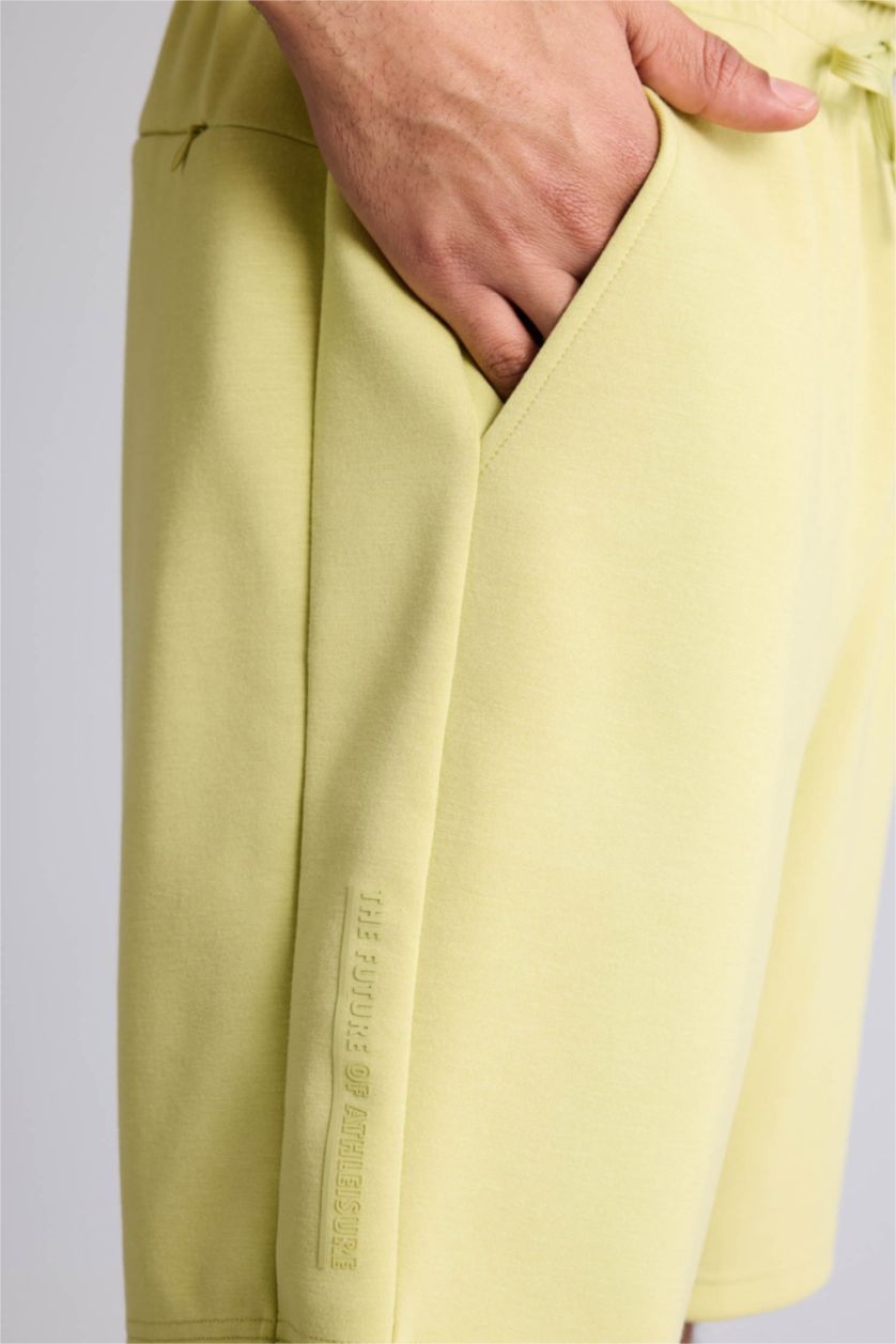 Erkek Açık Yeşil Sporcu Kısa Paça Modal Şort