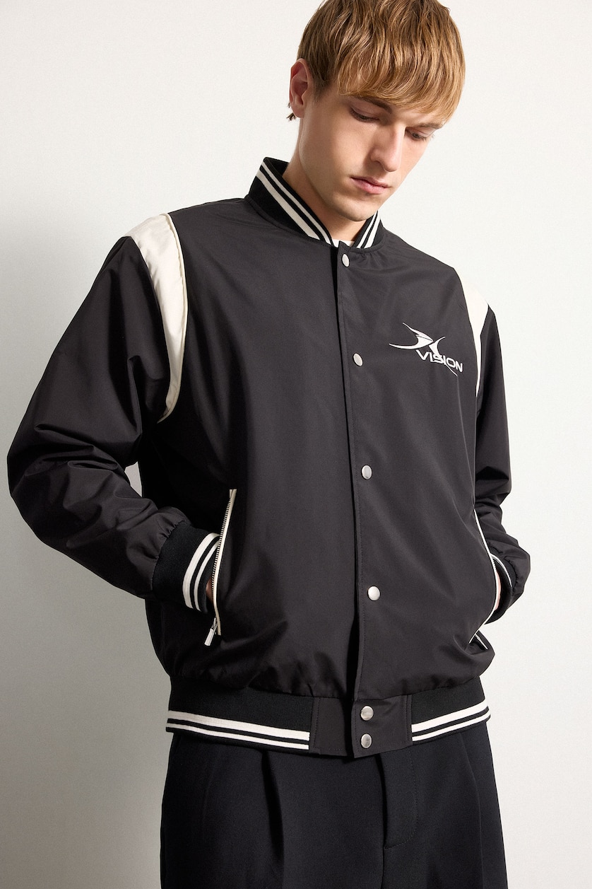 Мужчины Черный Водоотталкивающая куртка Oversize