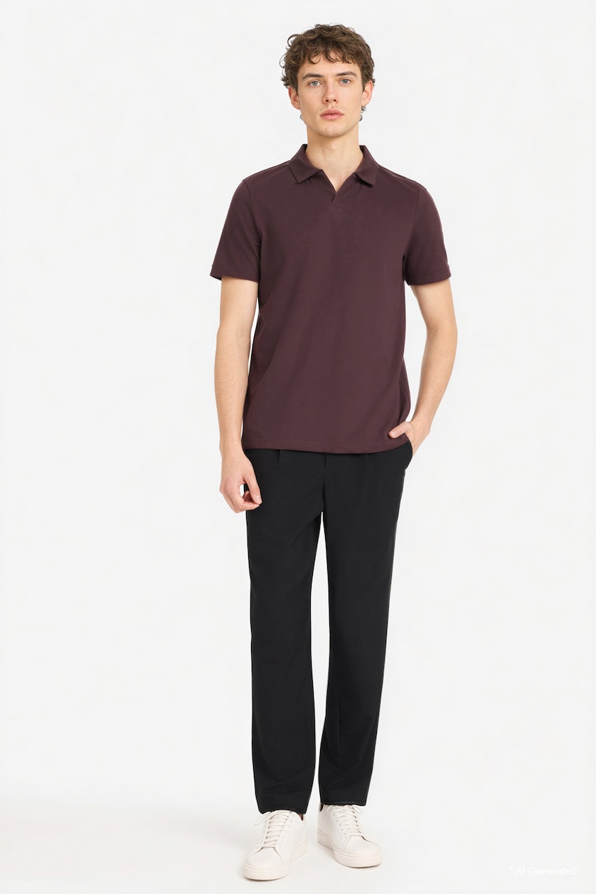 MAN Brown Regular Fit Short Sleeve Polo T-Shirt