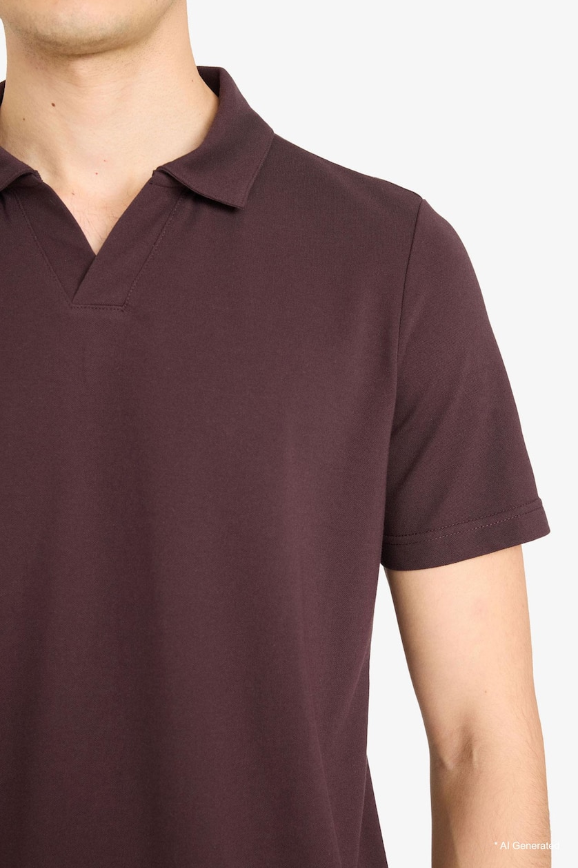 MAN Brown Regular Fit Short Sleeve Polo T-Shirt