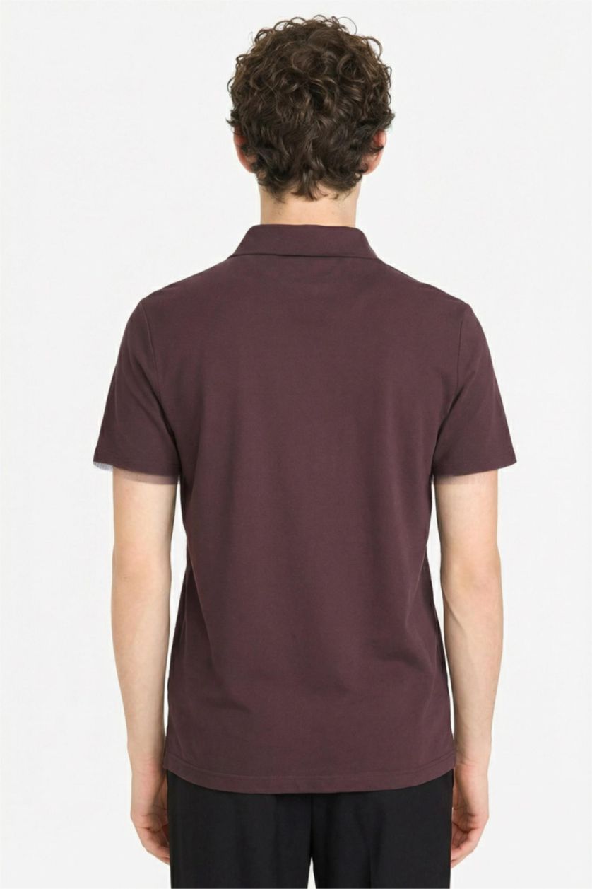 MAN Brown Regular Fit Short Sleeve Polo Shirt