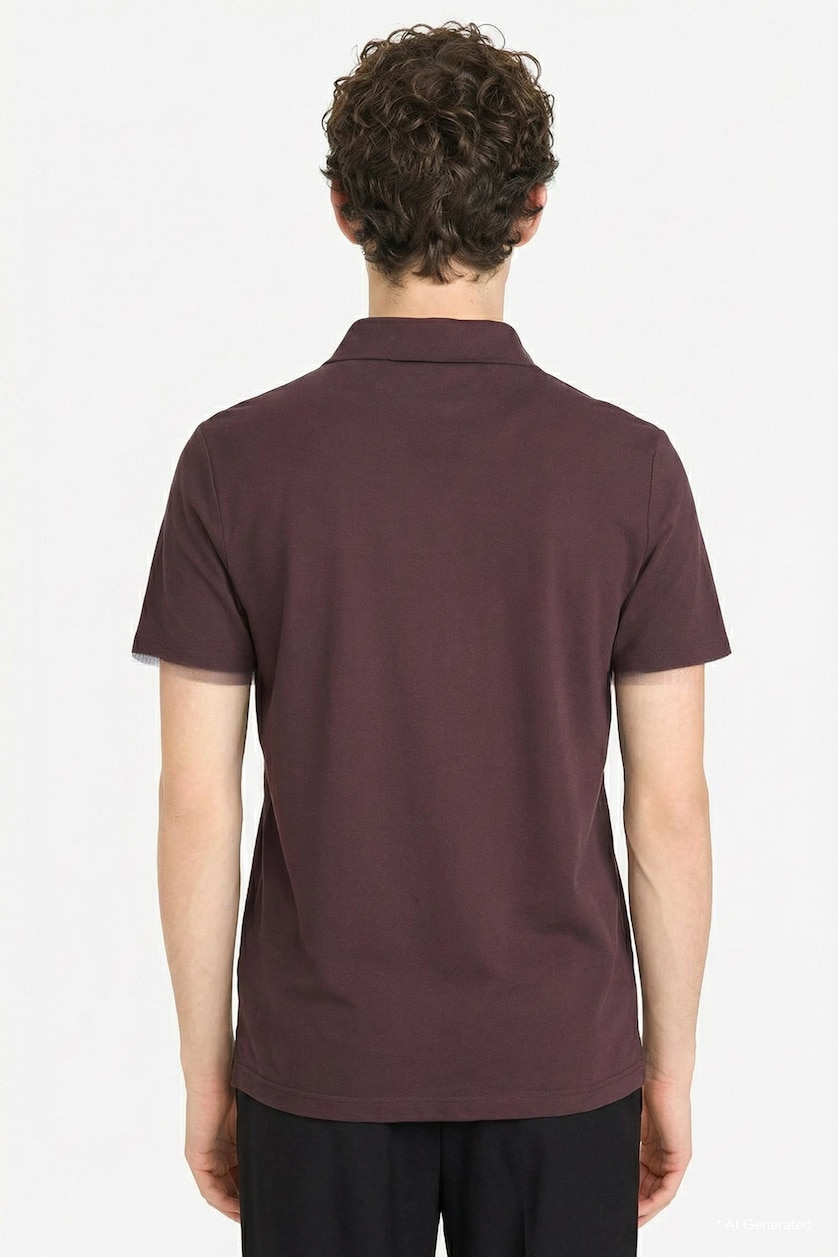 MAN Brown Regular Fit Short Sleeve Polo T-Shirt
