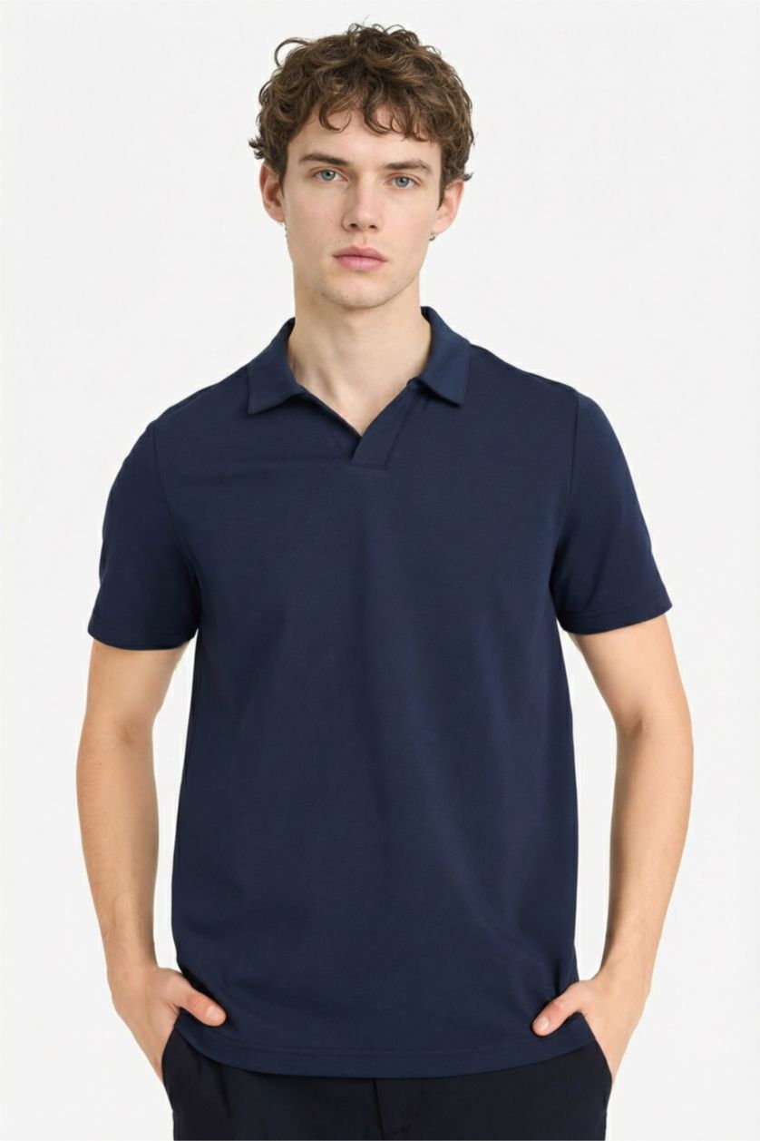 MAN NAVY Regular Fit Short Sleeve Polo T-Shirt