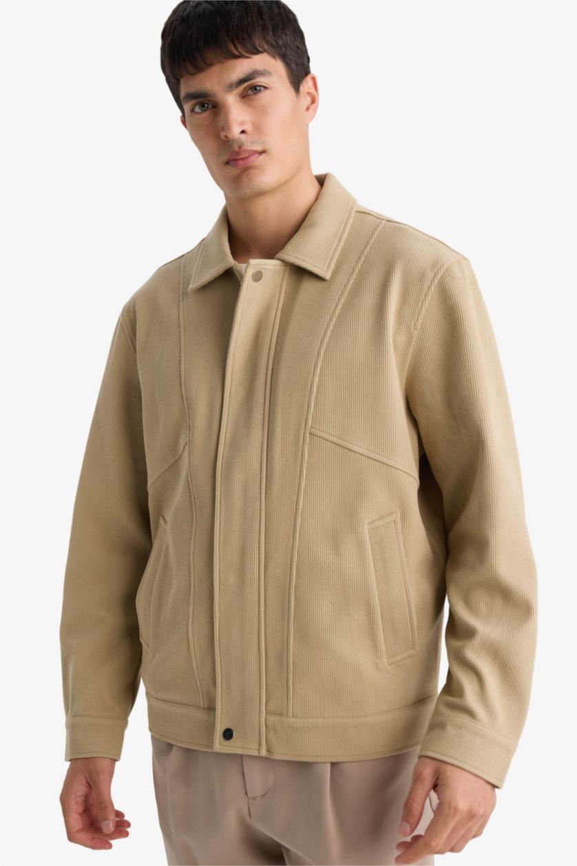 MAN Beige Regular Fit Puffer Jacket