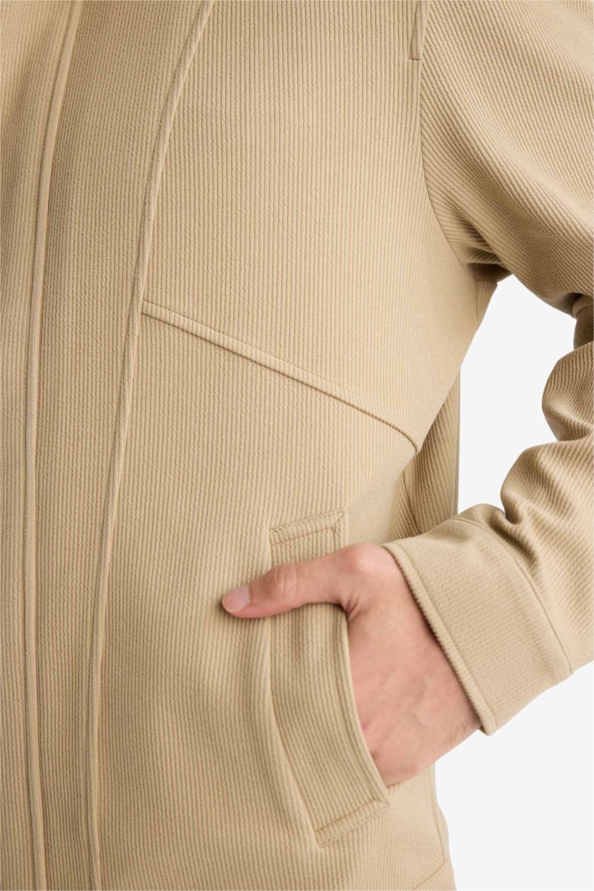 MAN Beige Regular Fit Puffer Jacket