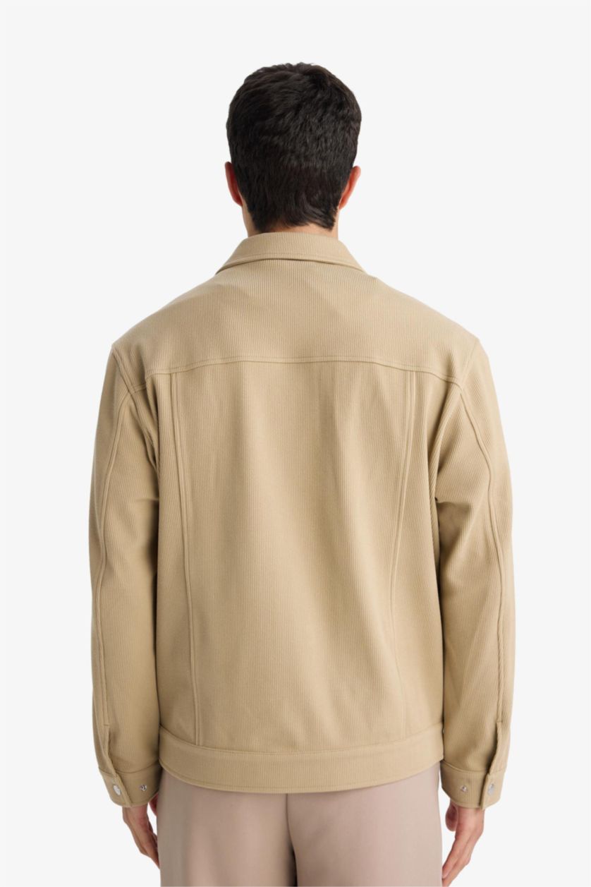 HOMME Beige Veste à col polo Coupe régulière