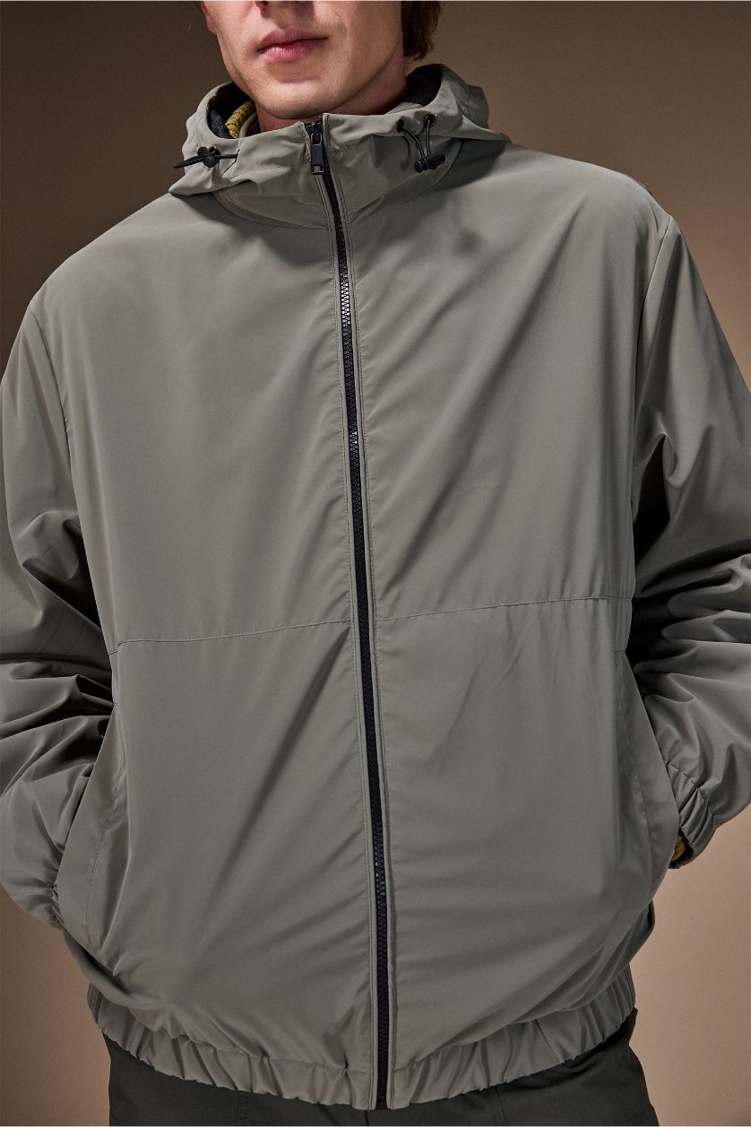 MAN Khaki Regular Fit Puffer Jacket