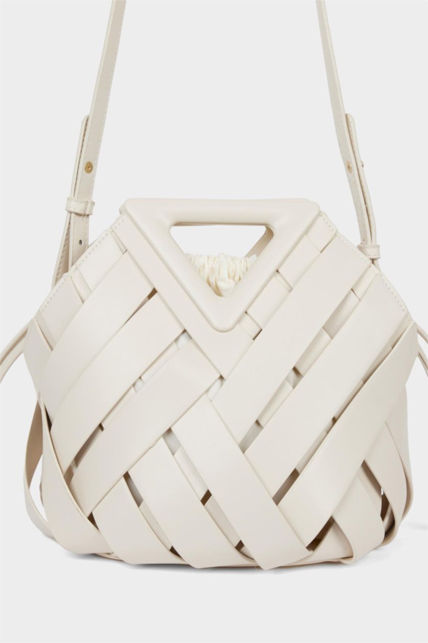 Kadın Bej DCEY x DeFacto Kadın Suni Deri Çapraz Çanta