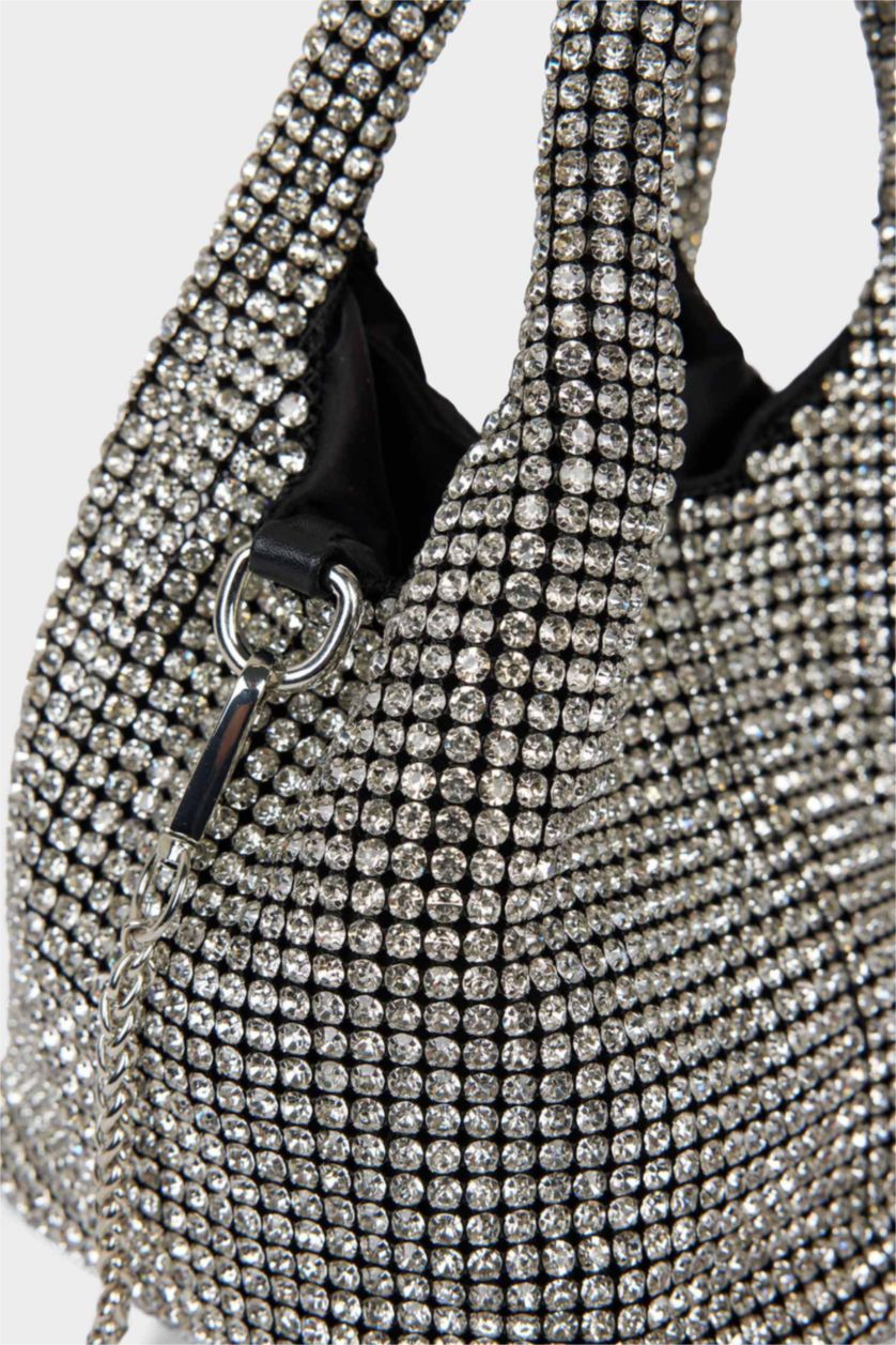 Kadın Gümüş DCEY x DeFacto Kadın Payetli Zincir Askılı Çapraz Çanta