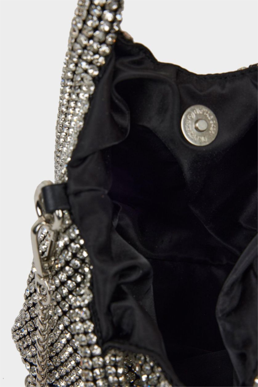 Kadın Gümüş DCEY x DeFacto Kadın Payetli Zincir Askılı Çapraz Çanta