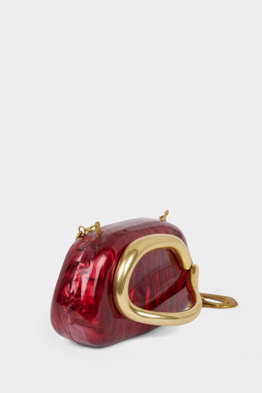 Kadın Kırmızı DCEY x DeFacto Kadın Sedef Görünümlü El Çantası