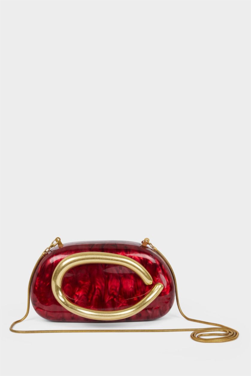 Kadın Kırmızı DCEY x DeFacto Kadın Sedef Görünümlü El Çantası