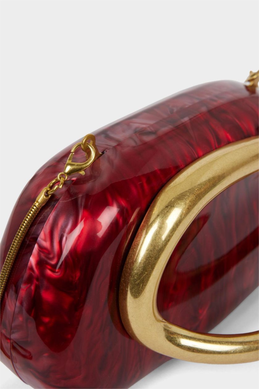 Kadın Kırmızı DCEY x DeFacto Kadın Sedef Görünümlü El Çantası