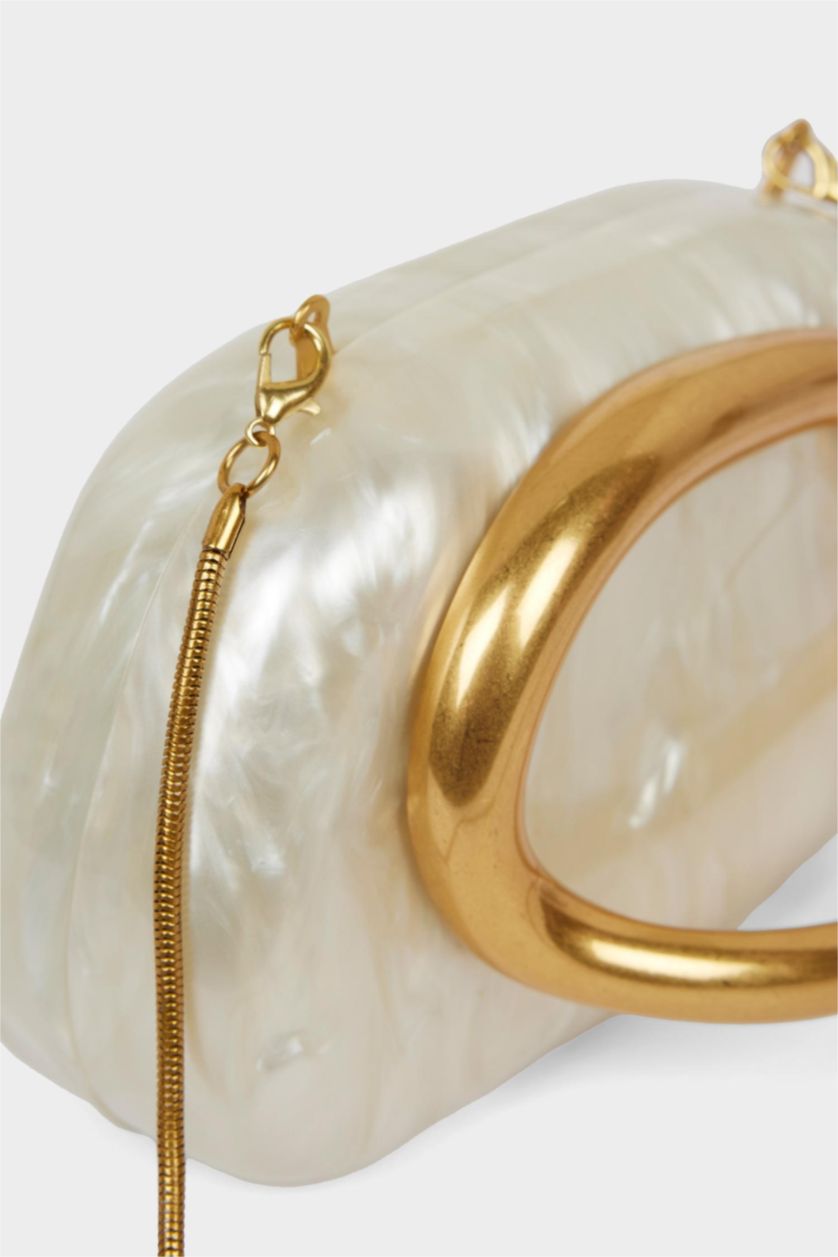 Kadın Beyaz DCEY x DeFacto Kadın Sedef Görünümlü El Çantası