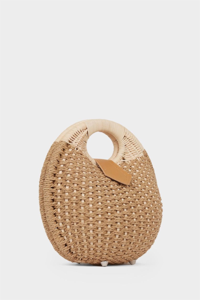 Kadın Kum DCEY x DeFacto Kadın Hasır El Çantası