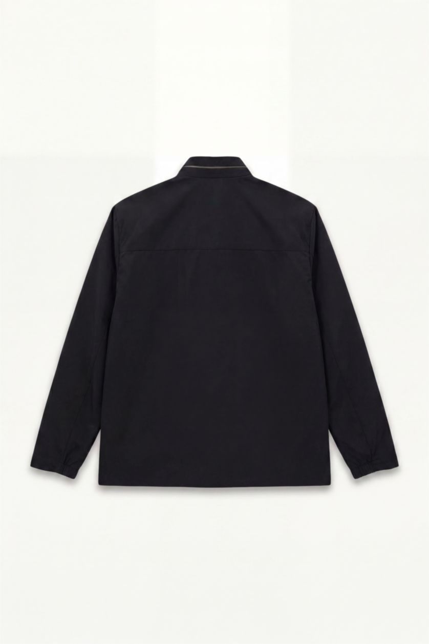 Men Black Regular Fit Turtle Neck Zip-Up Jacket