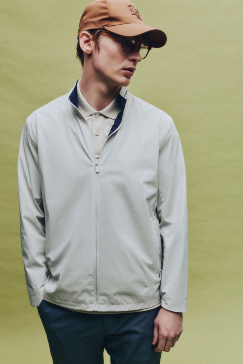 MAN Stone Regular Fit Turtle Neck Zip-Up Jacket