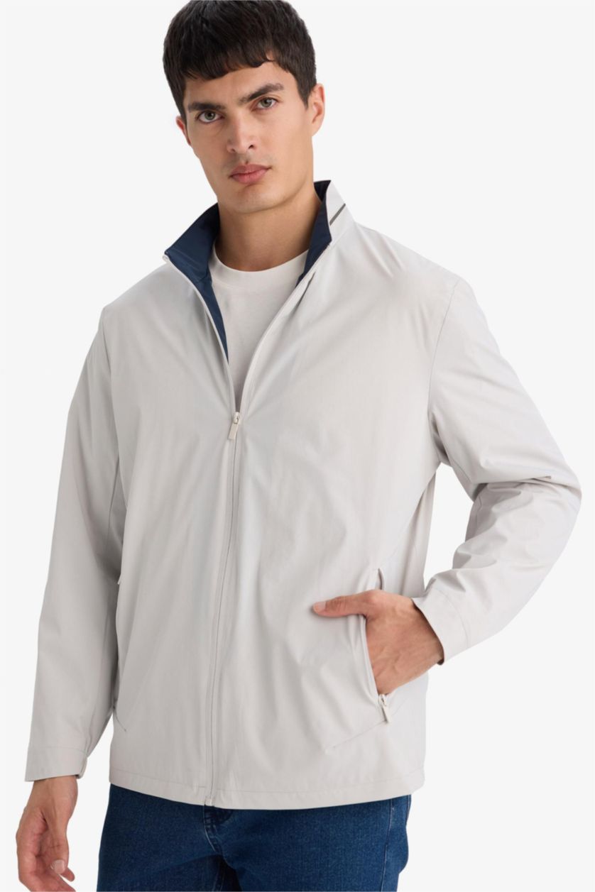 MAN Stone Regular Fit Turtle Neck Zip-Up Jacket