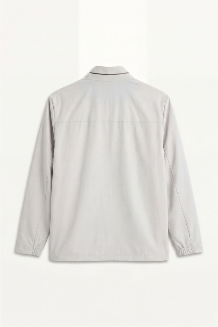 Men Stone Regular Fit Turtle Neck Zip-Up Jacket