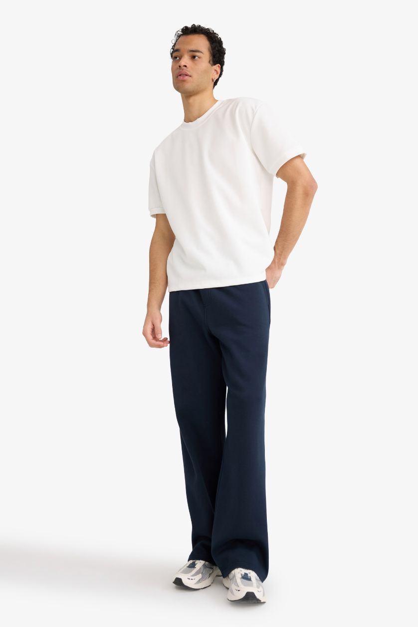 HOMME Marin Pantalon de sport en piqué large Coupe wide leg