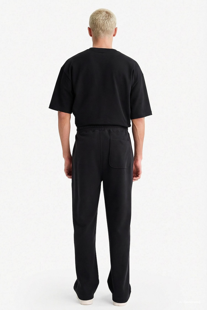 MAN Black Relax Fit Trousers