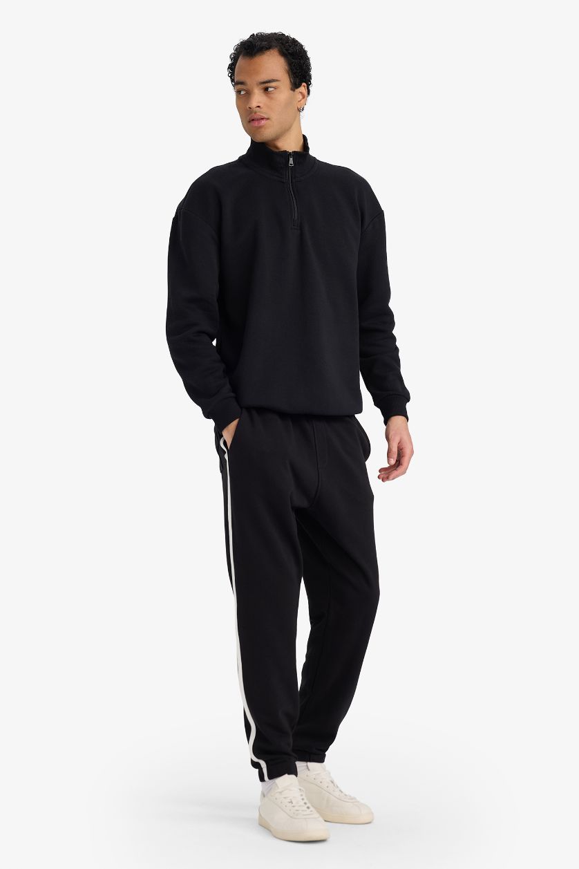 Erkek Siyah Regular Jogger Pantolon