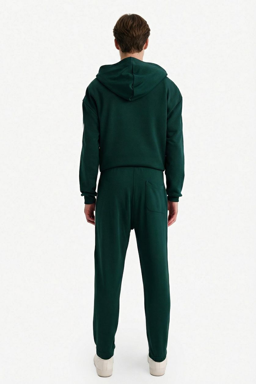 Man Dark Green Regular Fit Jogger Trousers