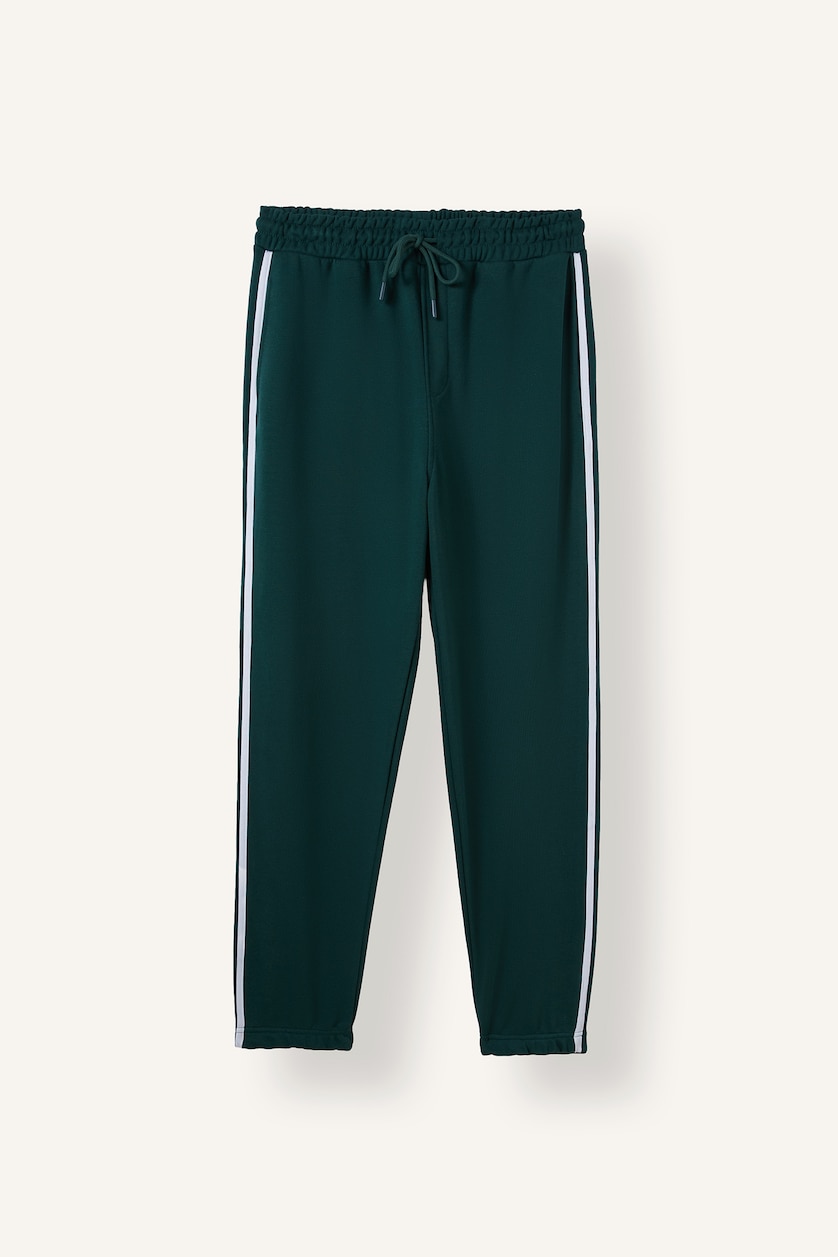 Erkek Koyu Yeşil Regular Jogger Pantolon