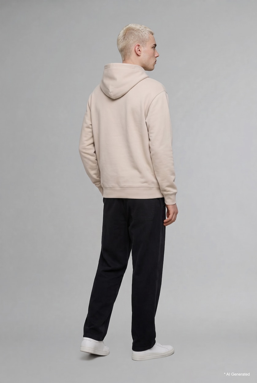 MESHKUJ Black Normal Waist Relax Fit Trousers