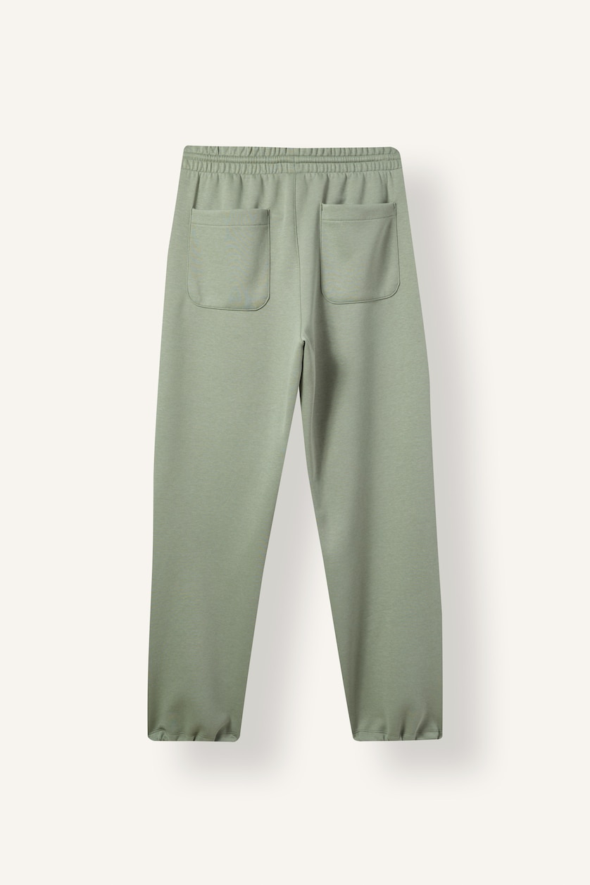 Men Light Khaki Relax Fit Elastic Waist Sweatpants