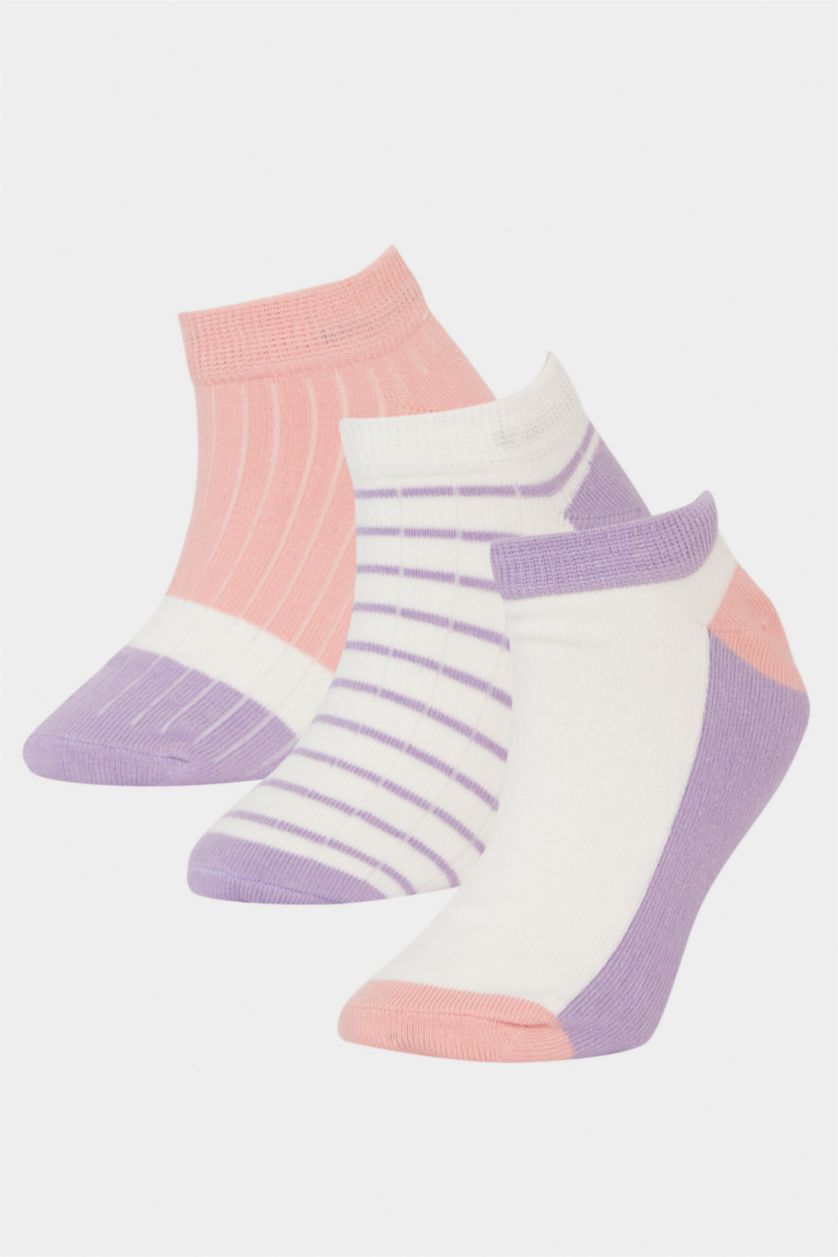 Kız Çocuk - Genç Kız Karma 3'lü Pamuklu Patik Çorap Kız Çocuk