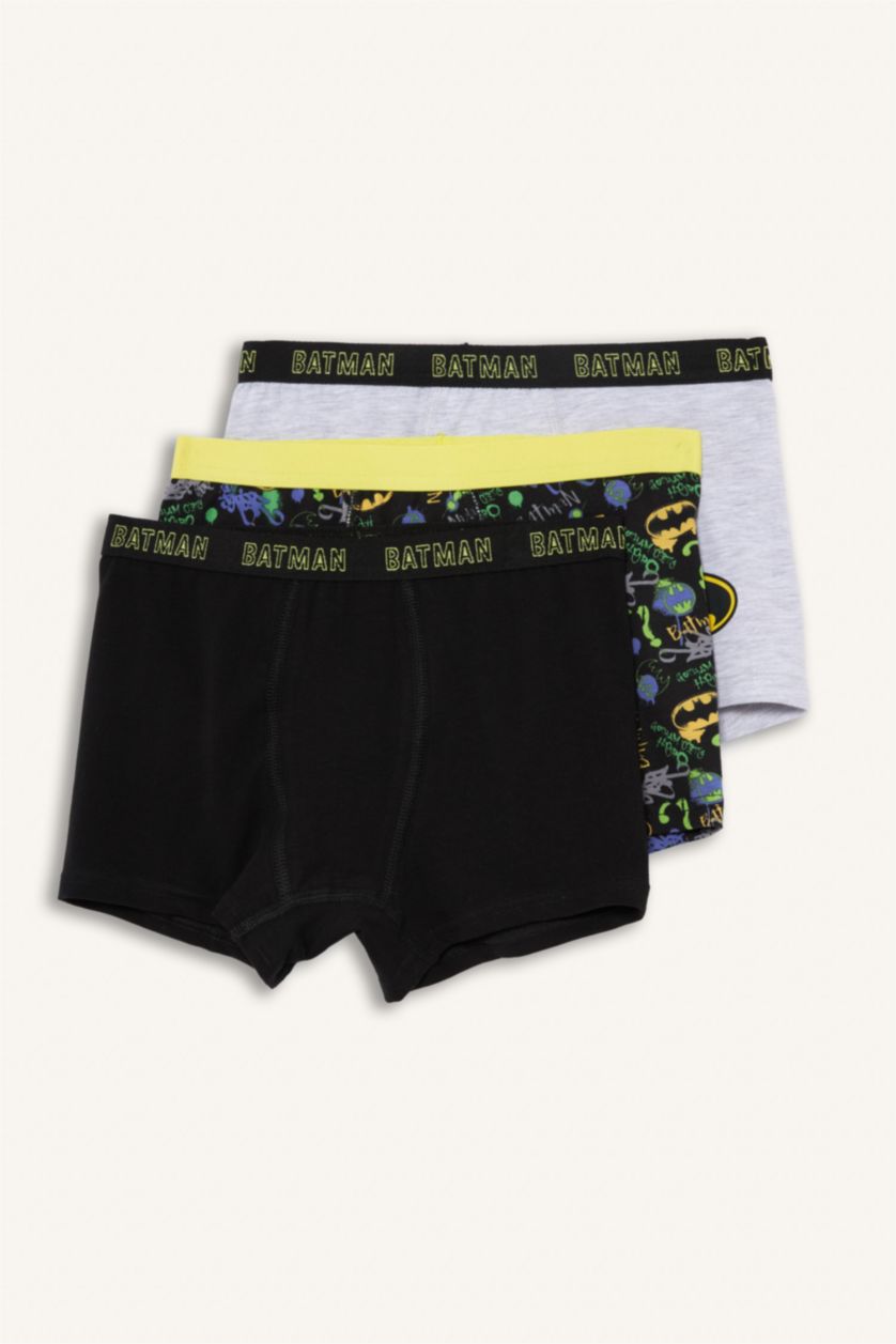 Boys & Teens Black Boy Batman 3 Piece Boxer Shorts