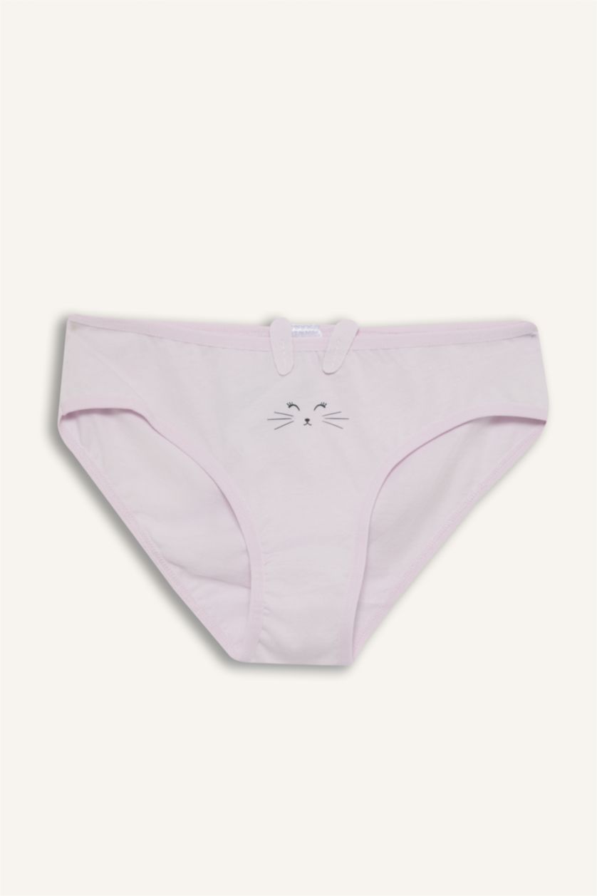 Kız Çocuk - Genç Kız Beyaz Hayvan Desenli 5'li Alt Kız Çocuk