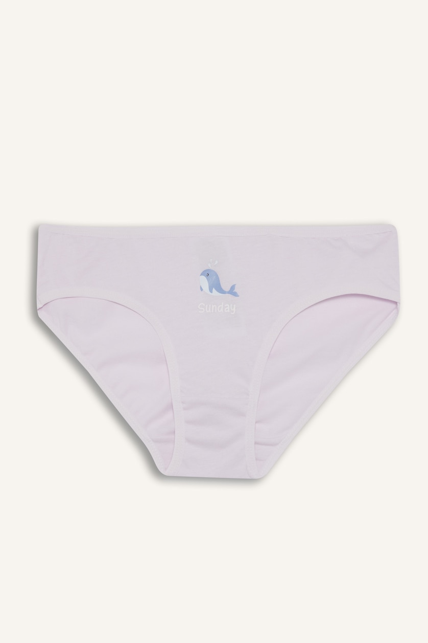 Kız Çocuk - Genç Kız Açık Pembe Kız Çocuk Hayvan Desenli 7'li Slip Külot