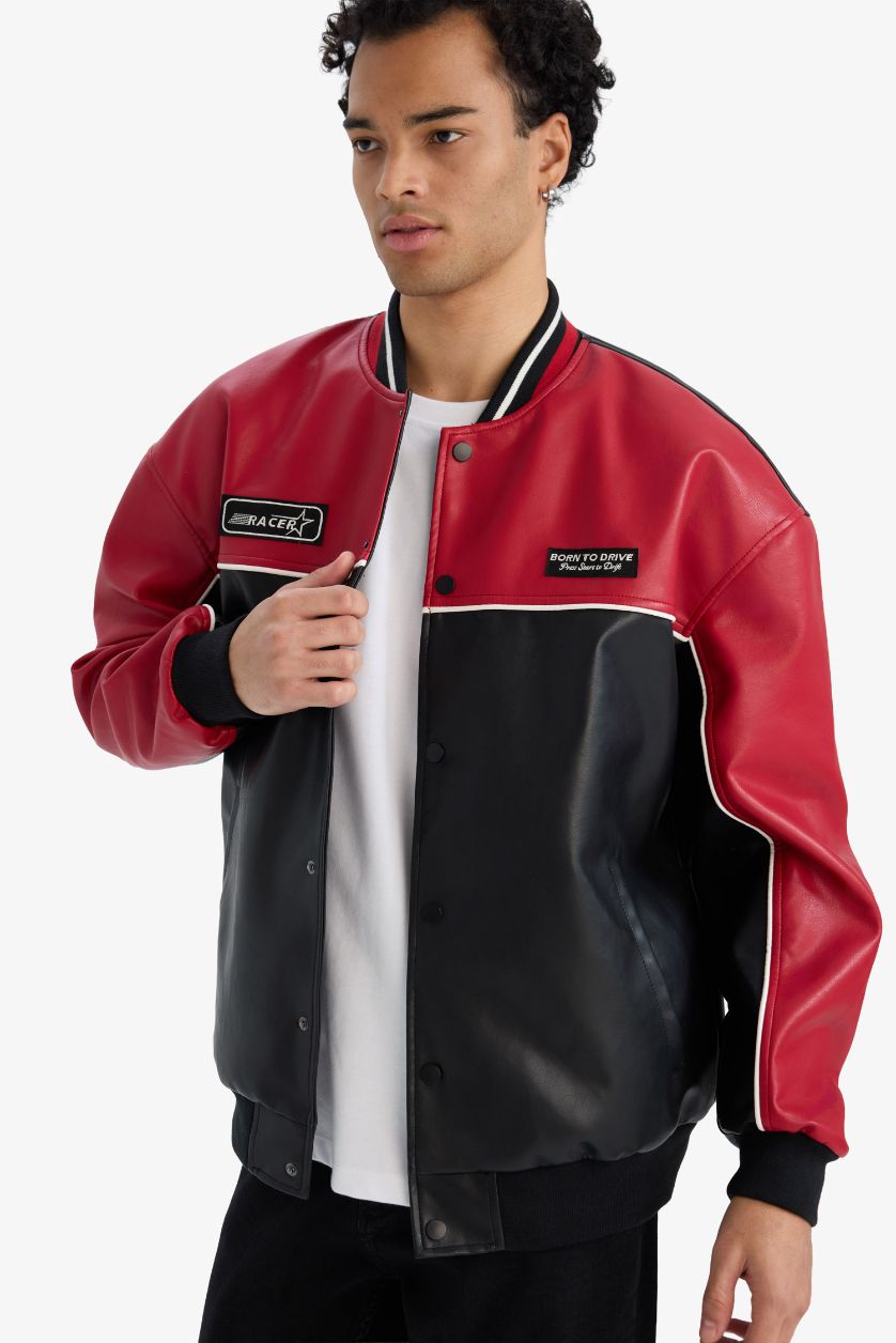 Erkek Siyah Oversize Geniş Kalıp Mont