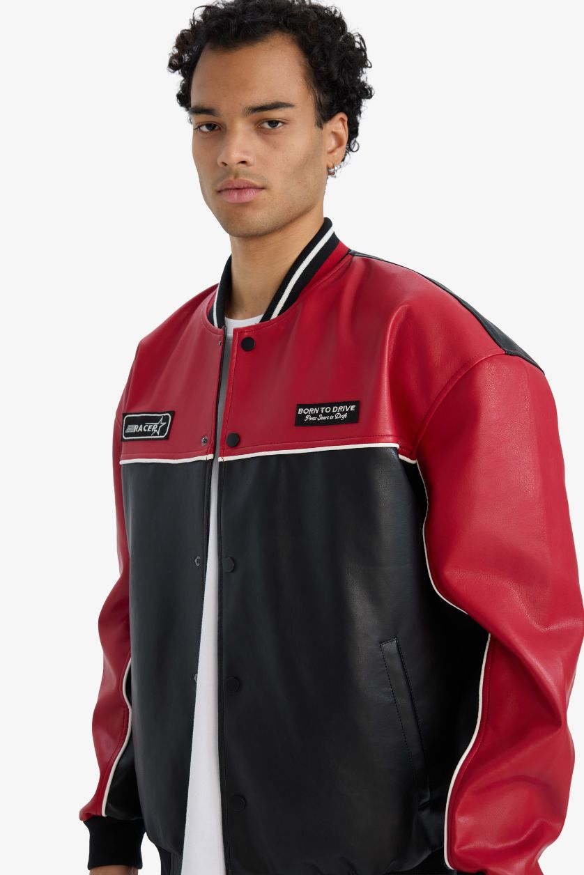 Erkek Siyah Oversize Geniş Kalıp Mont