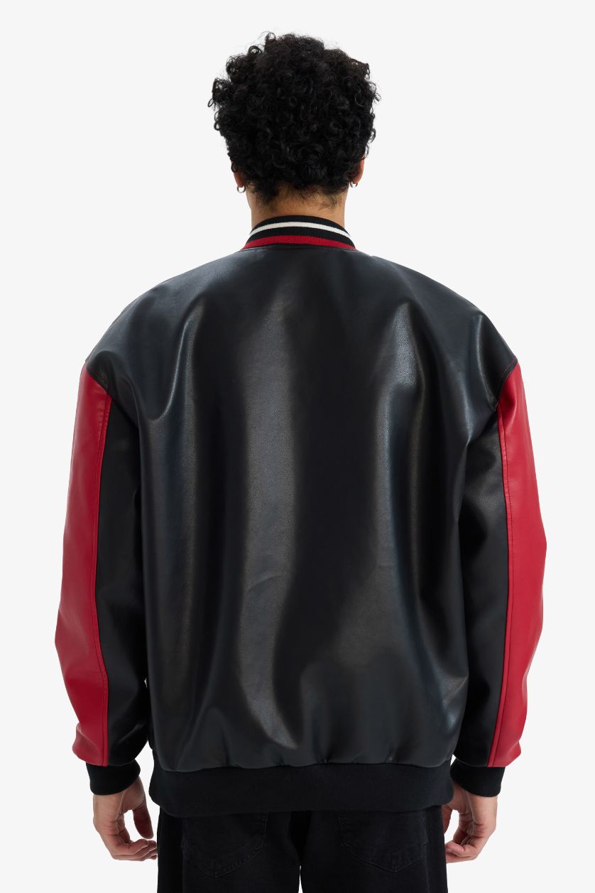 Erkek Siyah Oversize Geniş Kalıp Mont