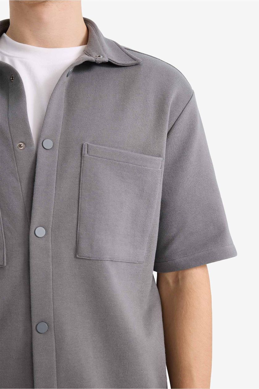 MAN Grey 100% Cotton Boxy Fit Shirt