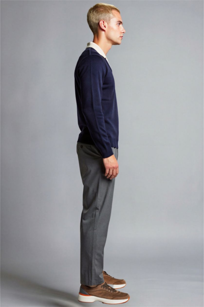 HOMME Noir Pantalon premium Coupe décontractée