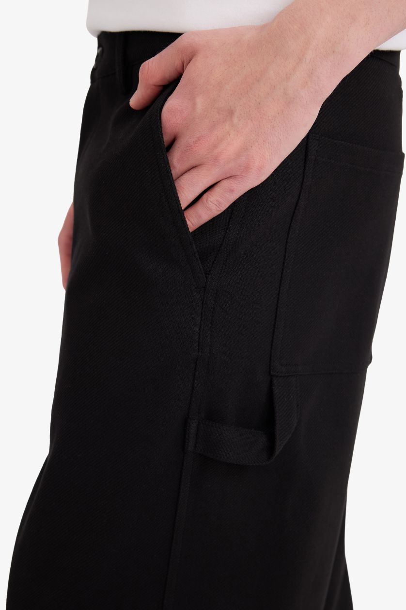 MAN Black Baggy Fit Trousers