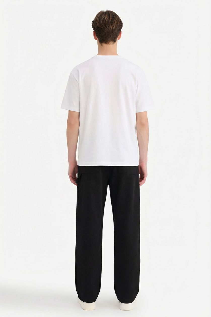 MAN Black Baggy Fit Trousers