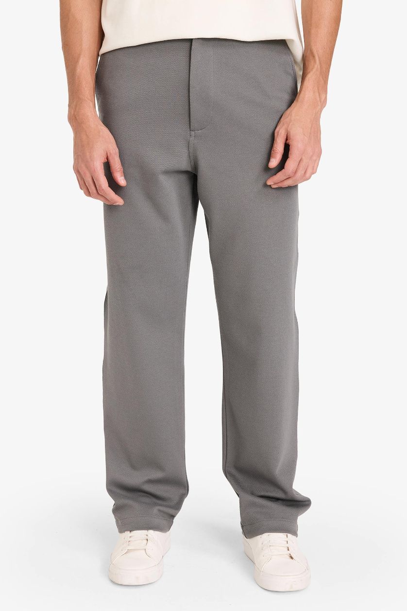 MAN Grey Baggy Fit Trousers