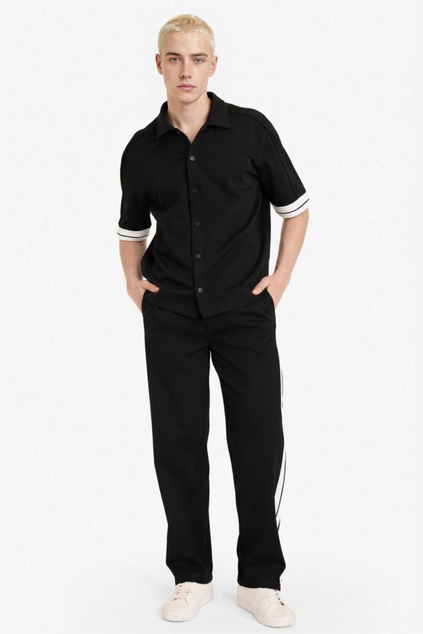 Man Black Relax Fit Trousers