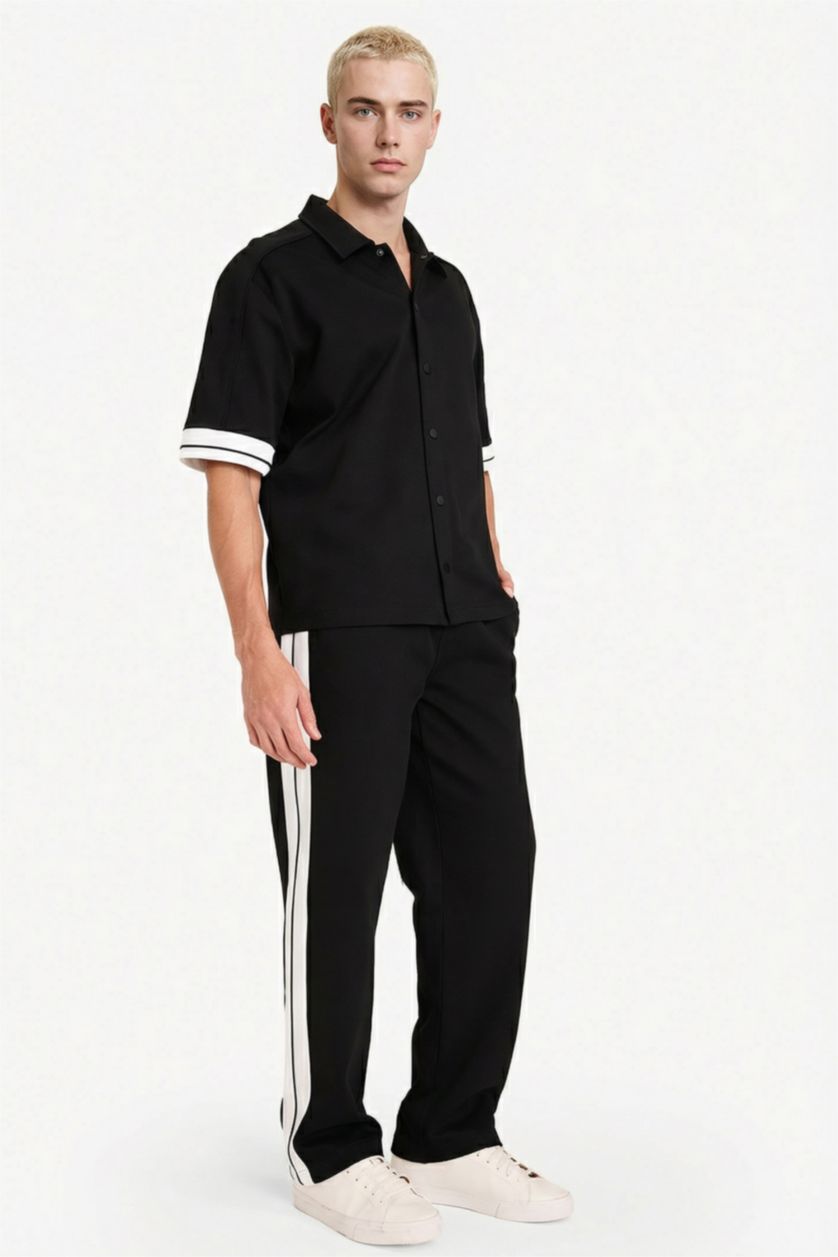 Man Black Relax Fit Trousers
