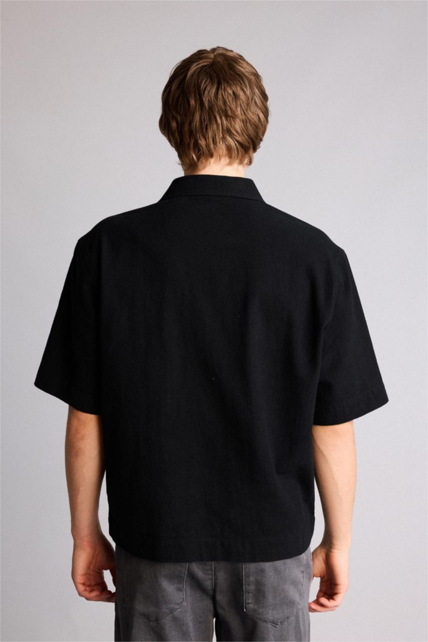 Man Black Man Short Sleeve Shirt