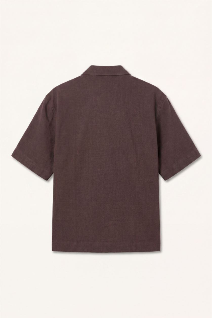 Men Brown Boxy Fit 100% Cotton Shirt