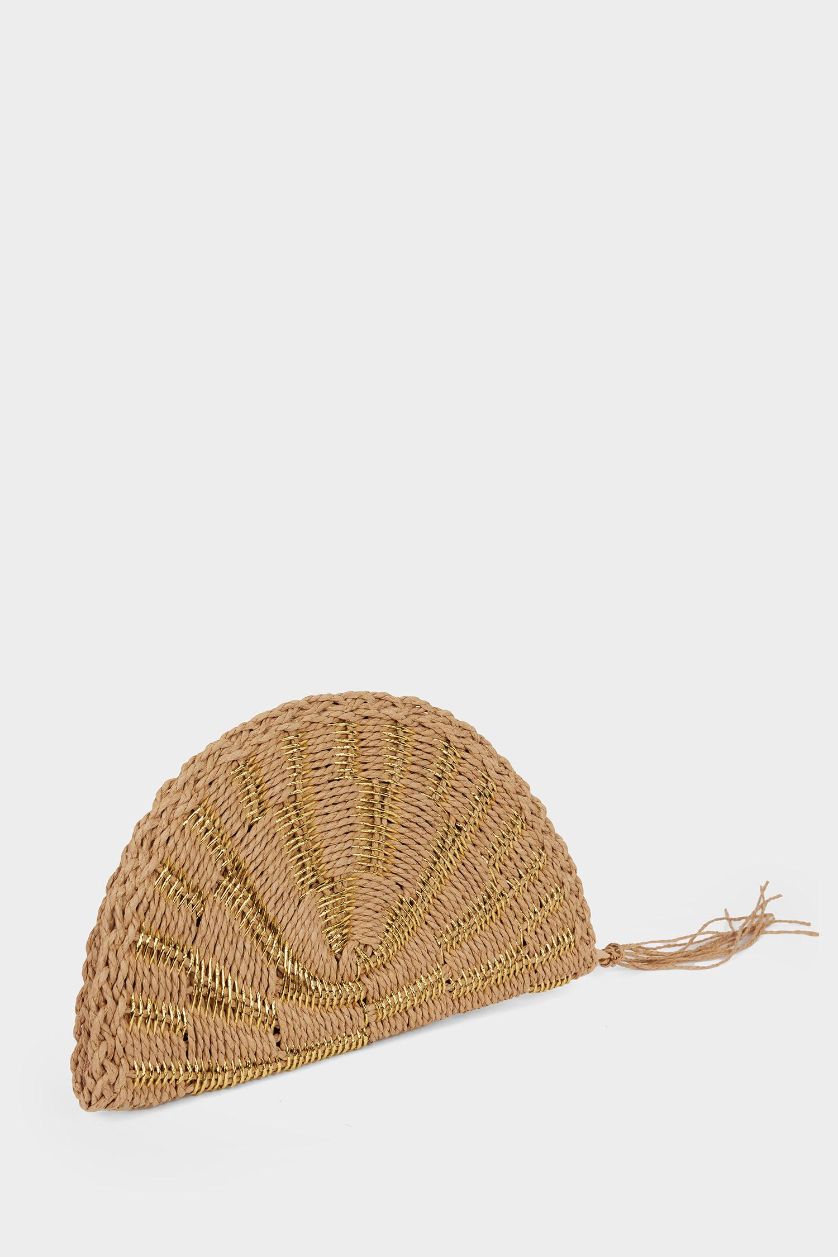 Kadın Koyu Kum DCEY x DeFacto Kadın Hasır El Çantası